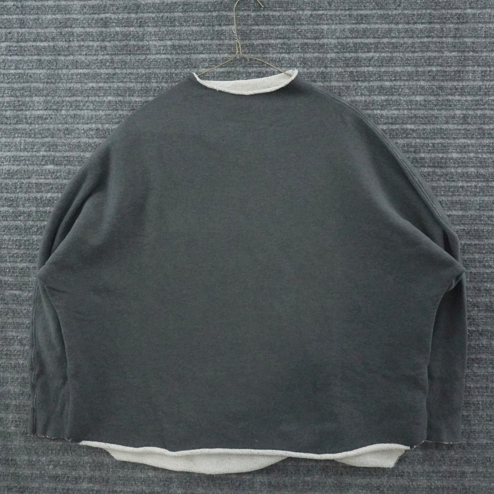 Frank & Eileen Sweatshirt Womens S Grey Raw Hem French Terry Tee Lab